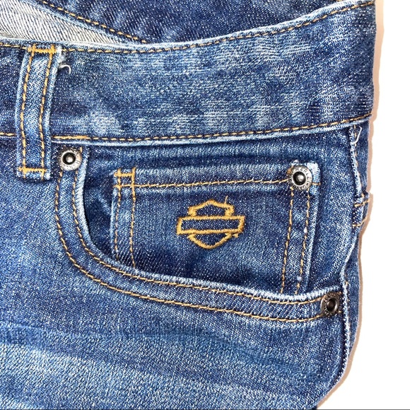 Harley-Davidson bootcut medium dark wash jeans - Picture 4 of 7